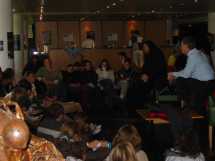 Utopiales 2003<BR>Christian Grenier et Francis Valery rencontrent une classe<BR>